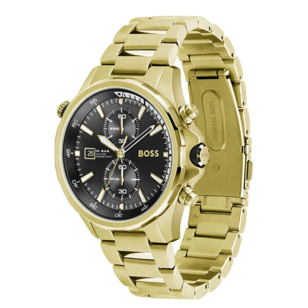 Hugo Boss Quartz Watch - Gold Stainless Steel, Black Dial 46mm - Image 2