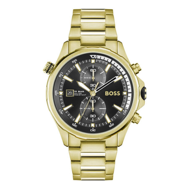 Hugo Boss Quartz Watch - Gold Stainless Steel, Black Dial 46mm - Image 3