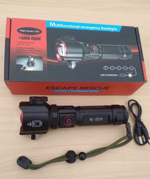 Rulang RL-2210 Multifunctional Emergency Flashlight - High Power LED - Image 3